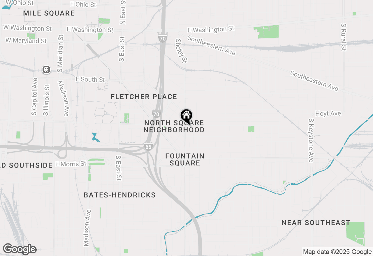 Map of 801 Shelby Street, Indianapolis, IN 46203