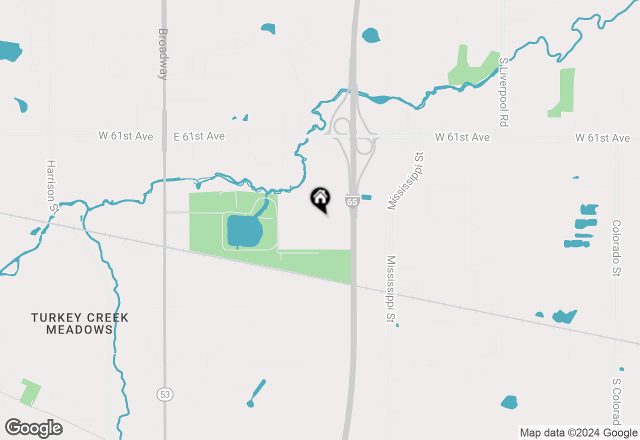 Map of 6388 Kentucky Place, Merrillville, IN 46410