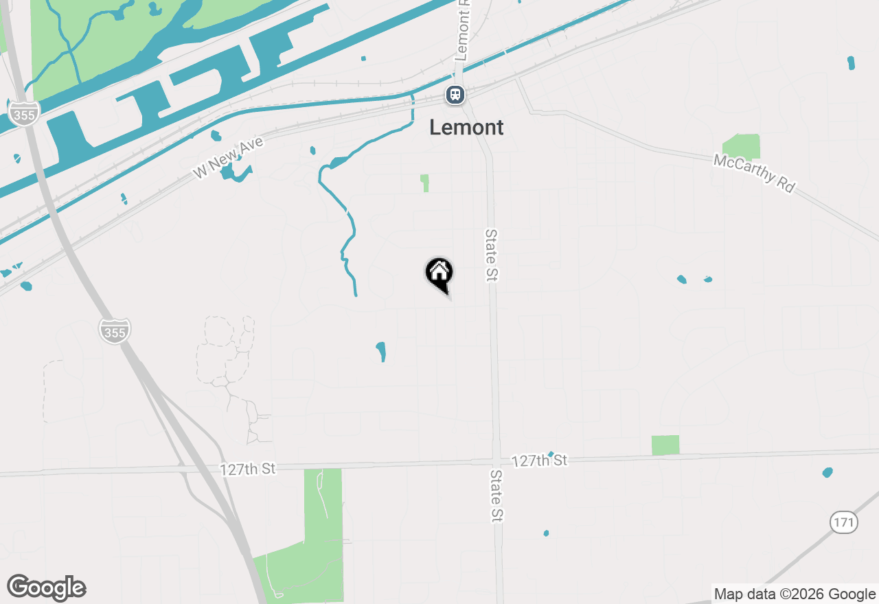 Map of (Address confidential), Lemont, Illinois 60439