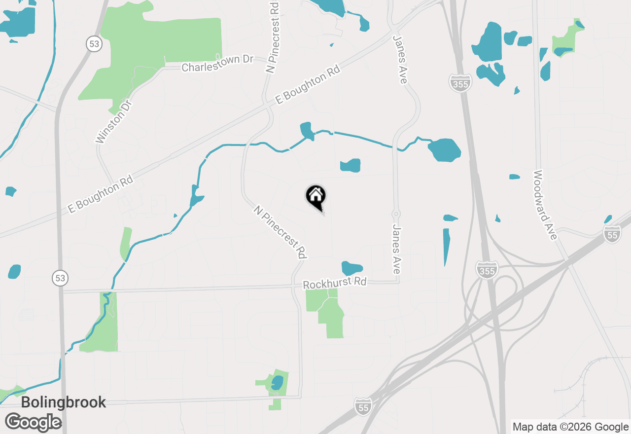 Map of 525 King Arthur Drive, Bolingbrook, IL 60440