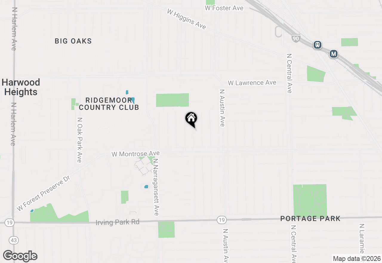 Map of 4511 N Melvina Avenue, Chicago, IL 60630