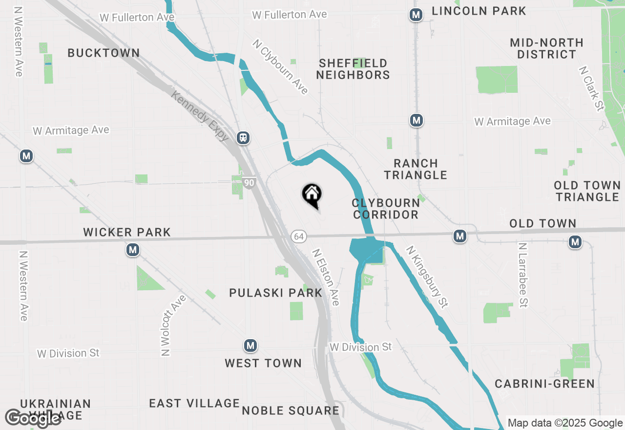 Map of 1348 W Concord Place #1348, Chicago, IL 60622