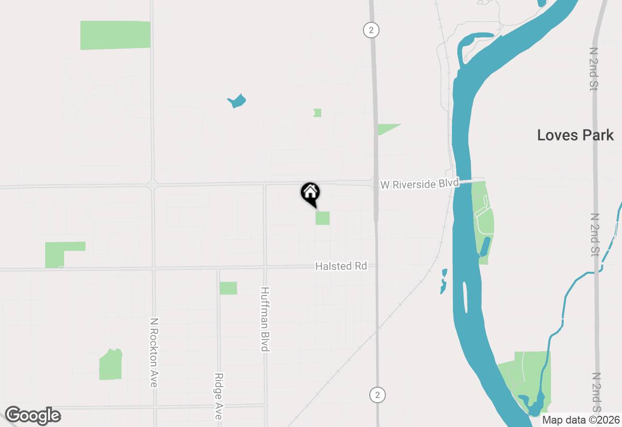 Map of 1502 River Bluff Boulevard, Rockford, IL 61103
