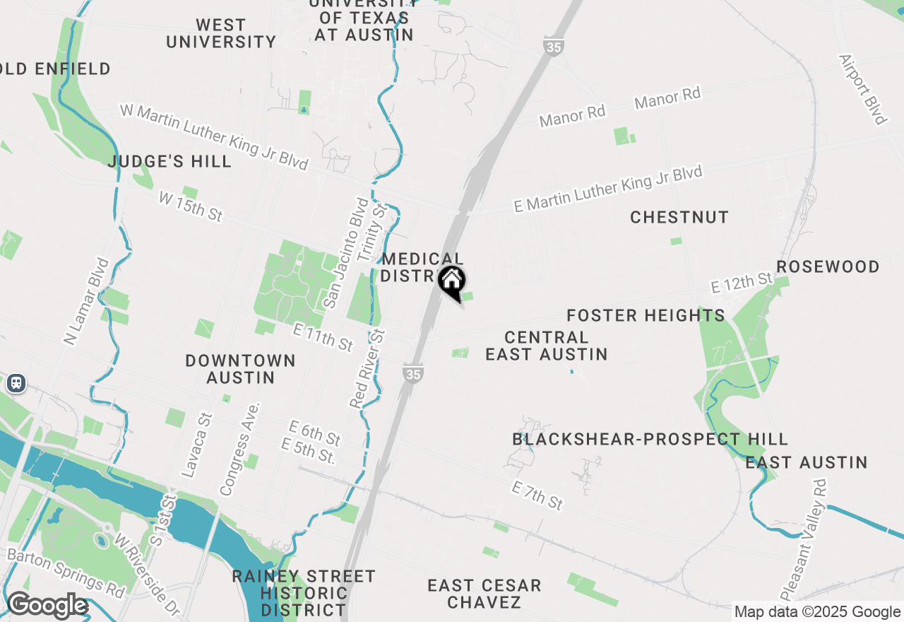 Map of 810 E 13th St, Austin, TX 78702