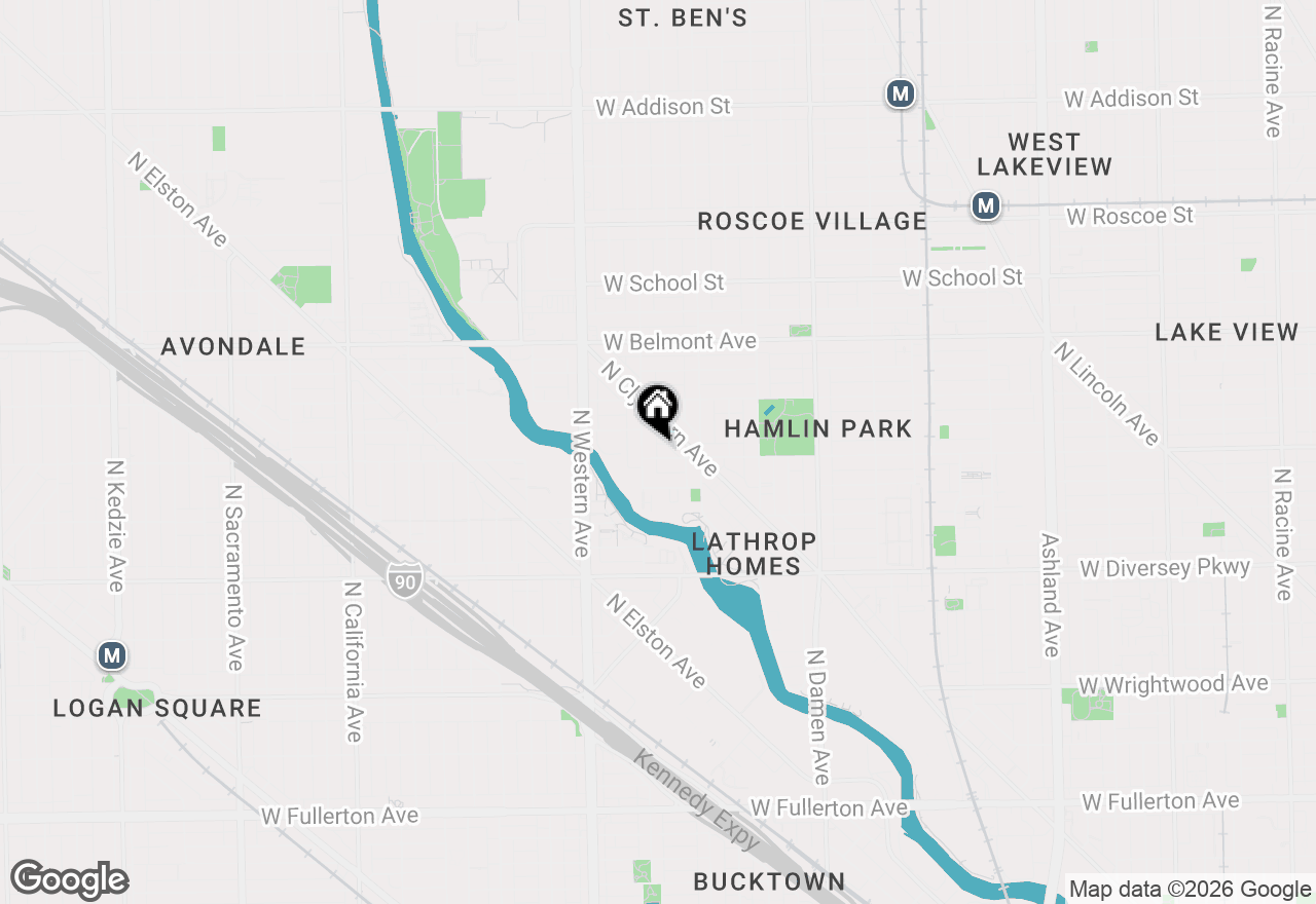 Map of 2244 W Wellington Avenue, Chicago, IL 60618