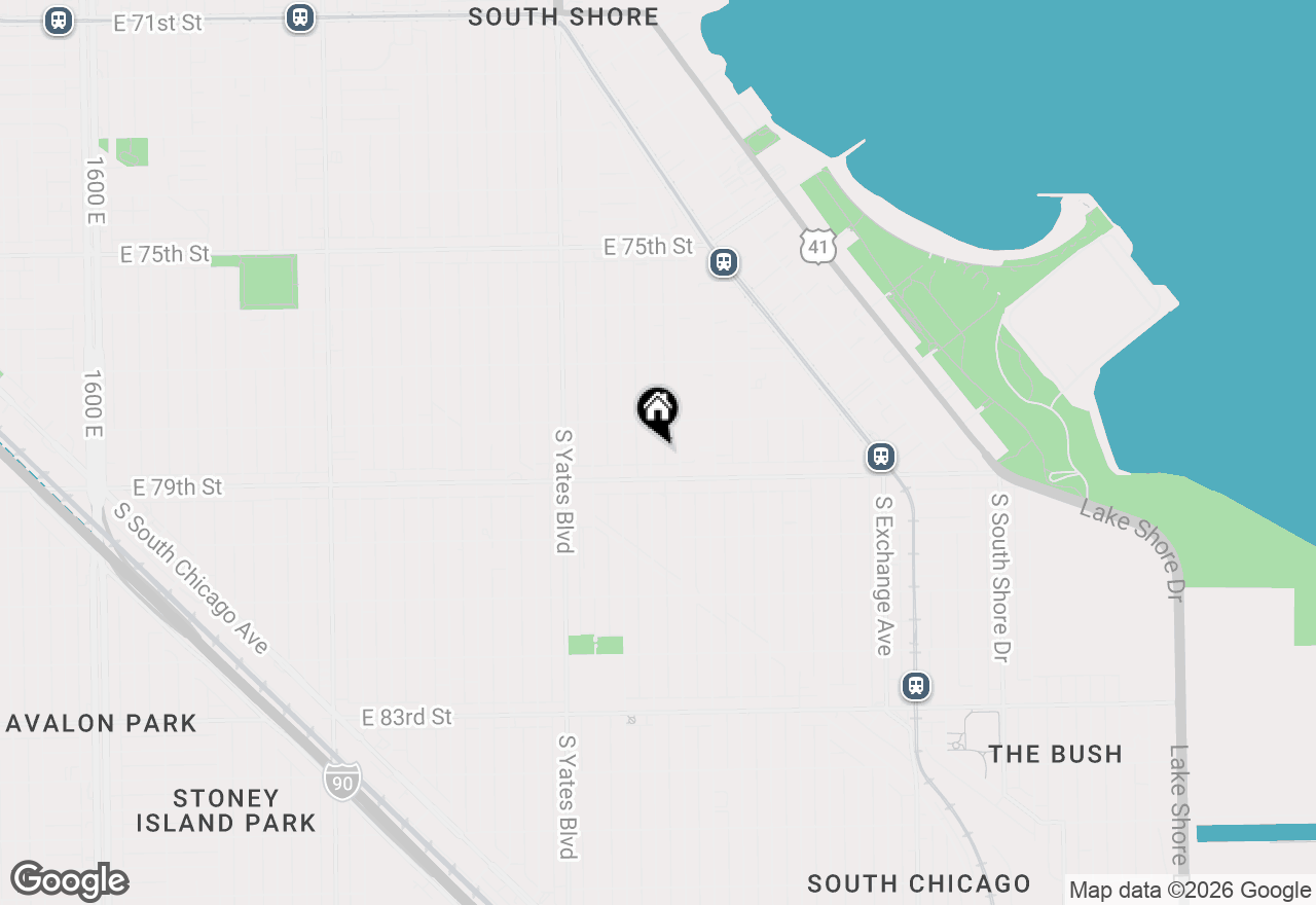 Map of 7831 S Kingston Avenue #2, Chicago, IL 60649