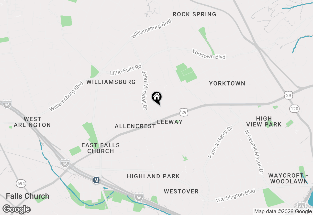 Map of 5829 25th Road N, Arlington, VA 22207