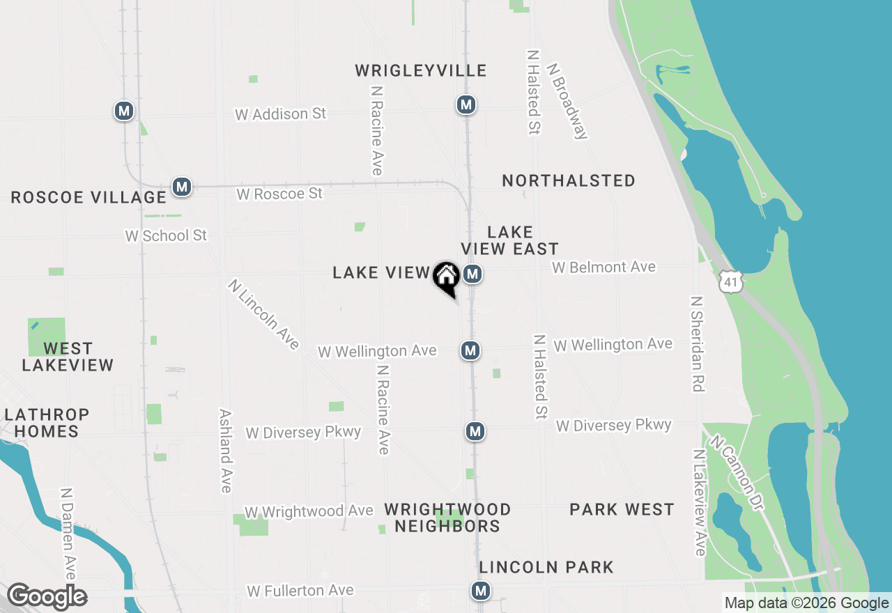 Map of 3101 N Kenmore Avenue #3, Chicago, IL 60657