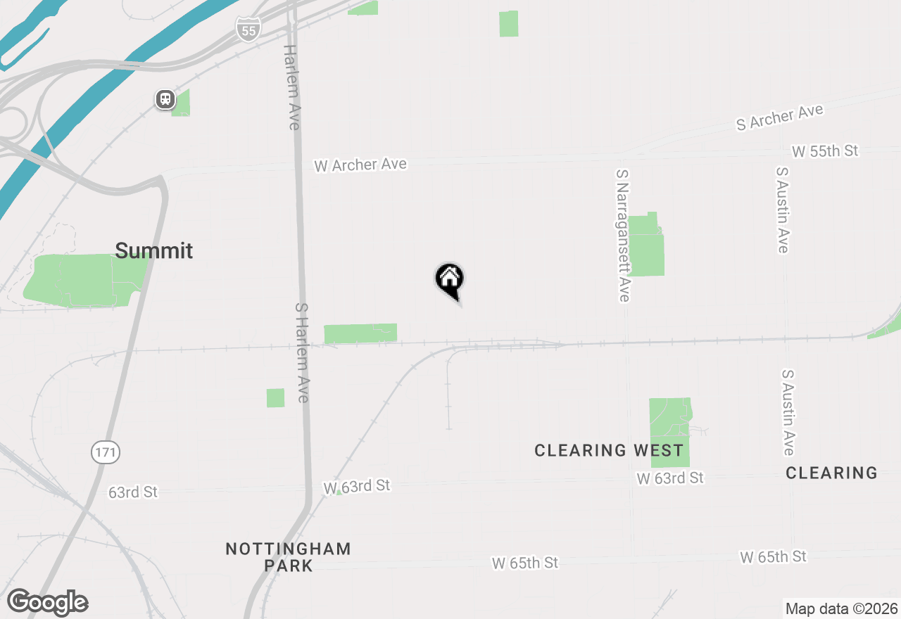 Map of 5841 S Newcastle Avenue, Chicago, IL 60638