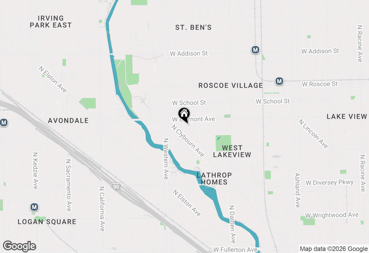Map of 3135 N Oakley Avenue #CH2, Chicago, IL 60618