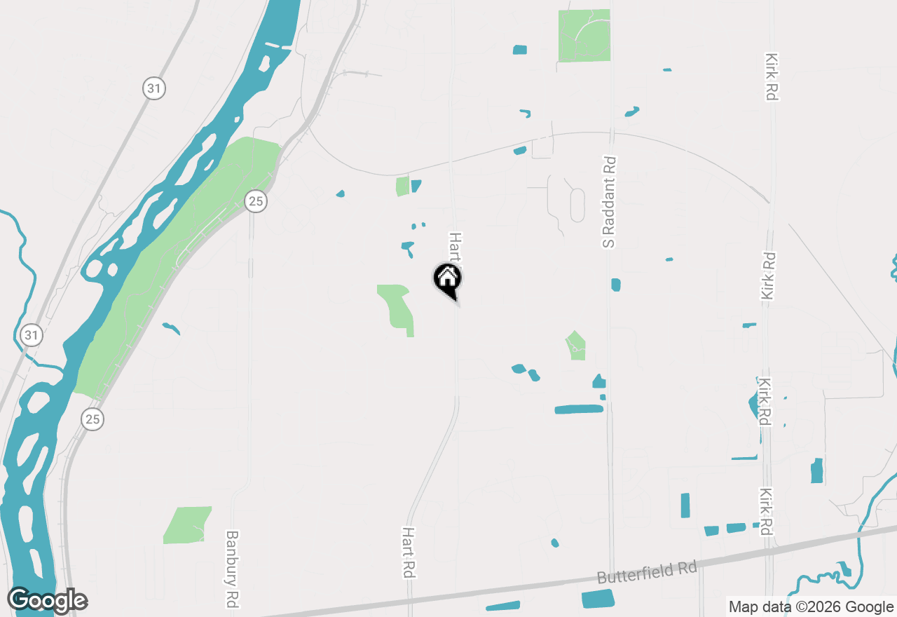 Map of 1311 Meadow Lane, North Aurora, IL 60542