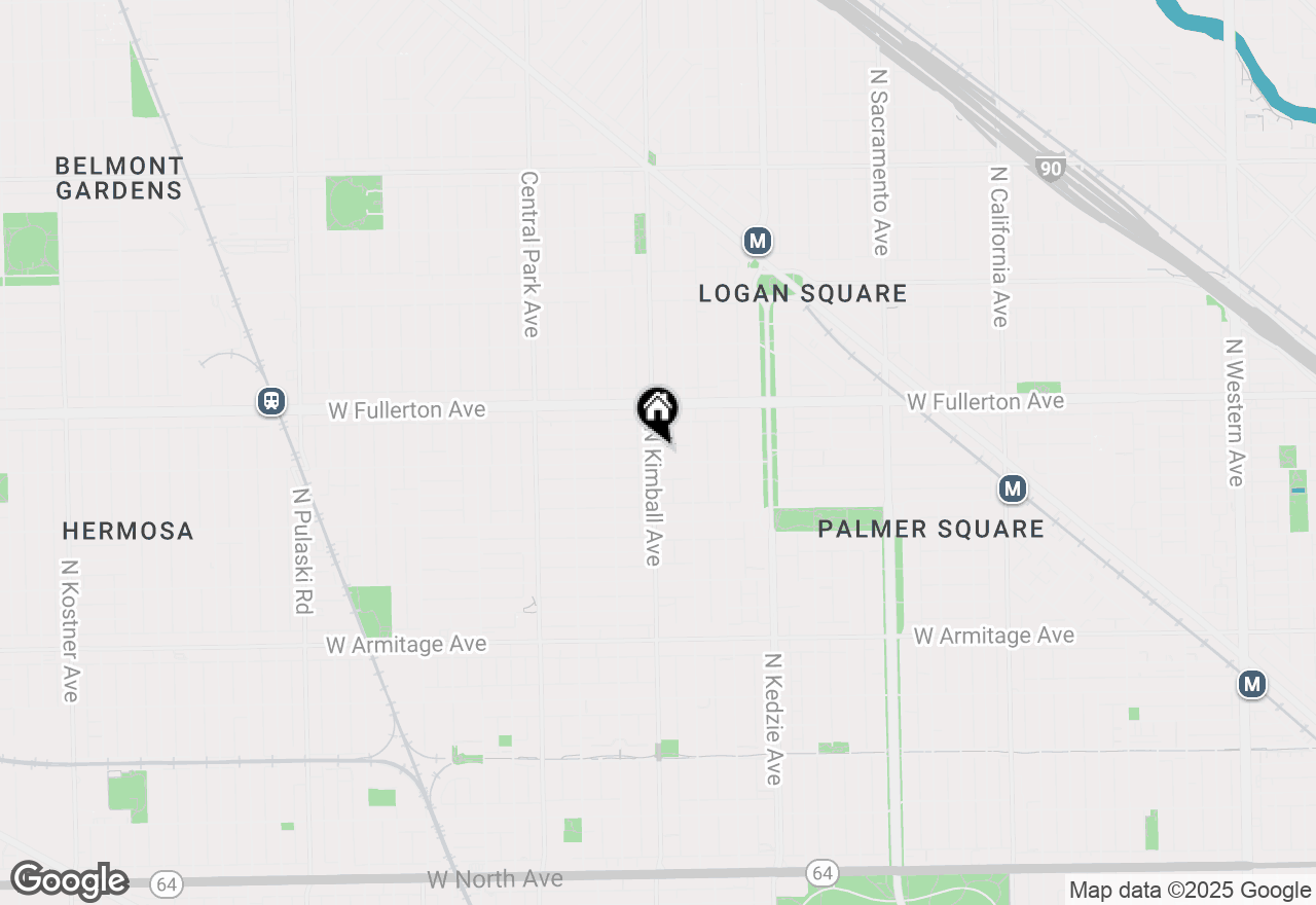 Map of 2305 N Kimball Avenue #G, Chicago, IL 60647