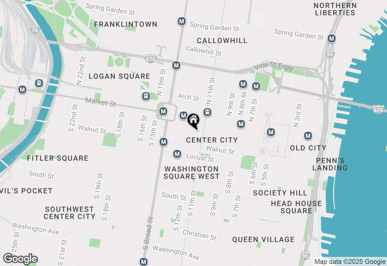 Map of 105 S 12th Street #302, Philadelphia, PA 19107