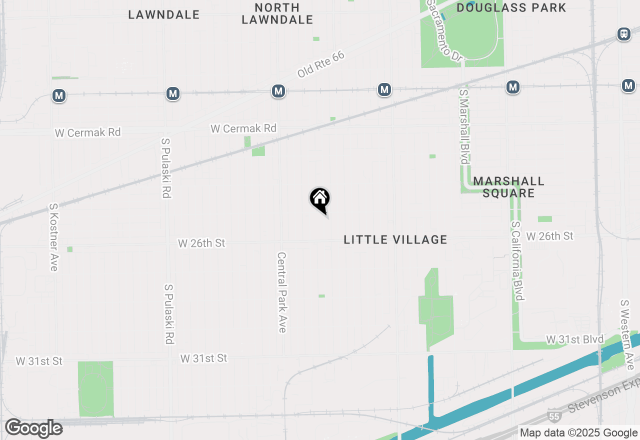 Map of 2512 S Trumbull Avenue #2F, Chicago, IL 60623