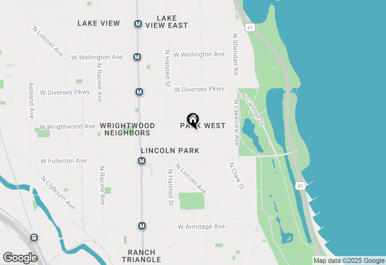 Map of 632 W Deming Place, Chicago, IL 60614