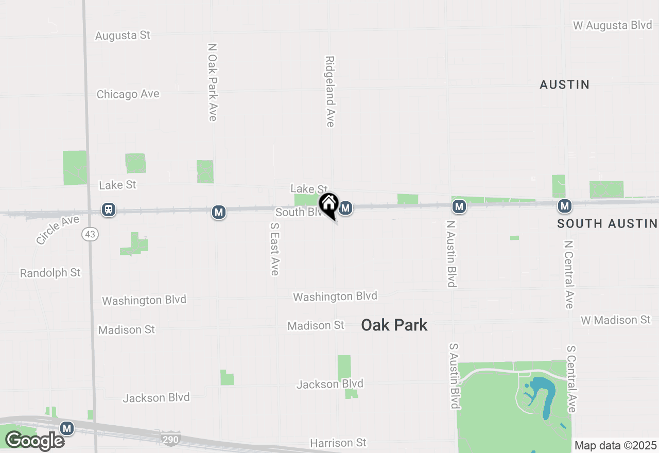 Map of 119 S Ridgeland Avenue, Oak Park, IL 60302