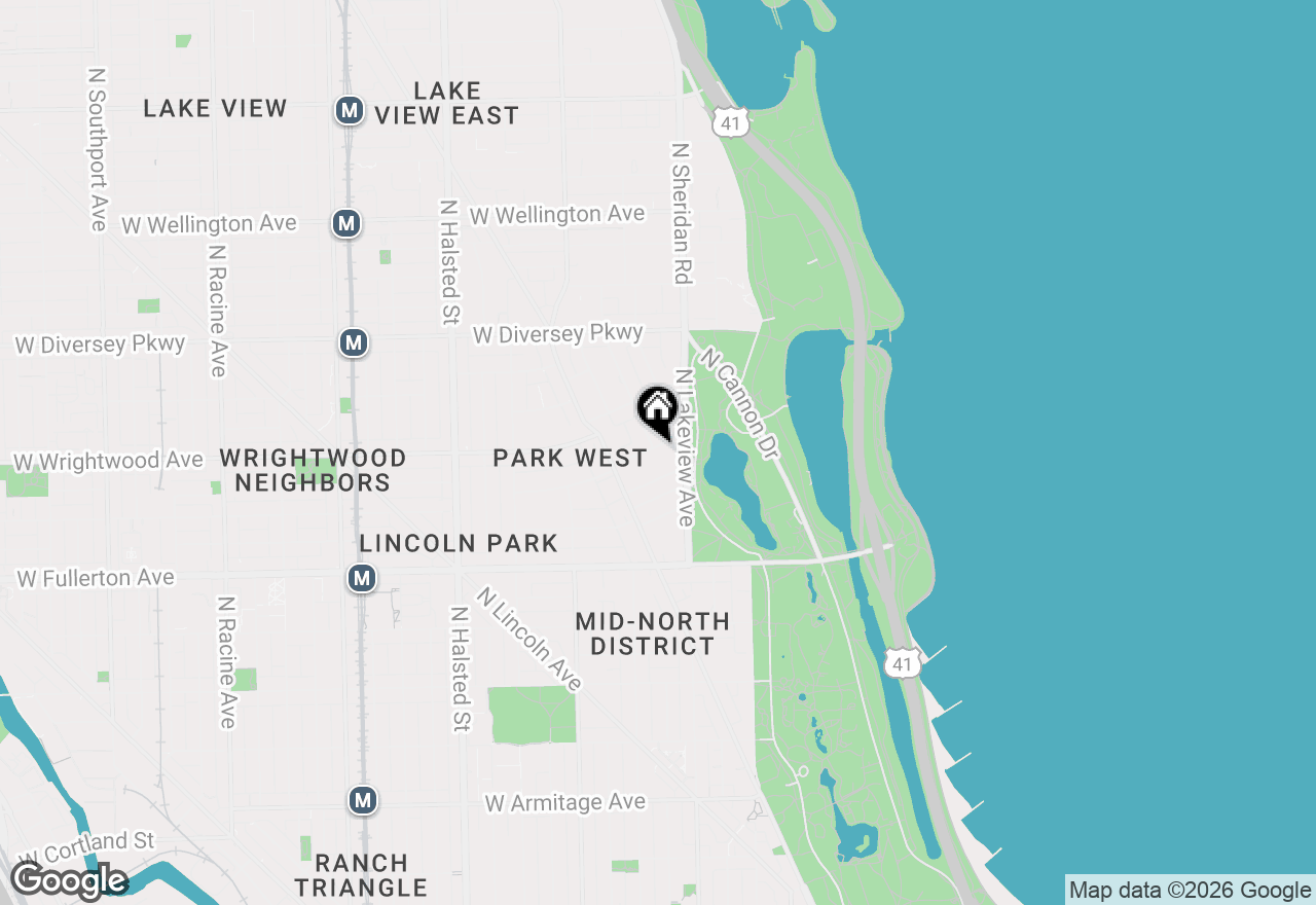 Map of 441 W Deming Place, Chicago, IL 60614