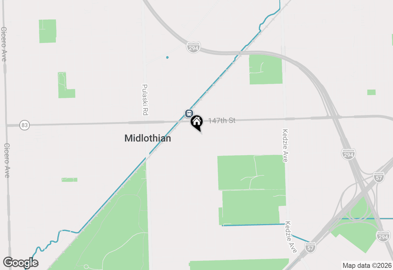Map of 14750 Lawndale Avenue, Midlothian, IL 60445