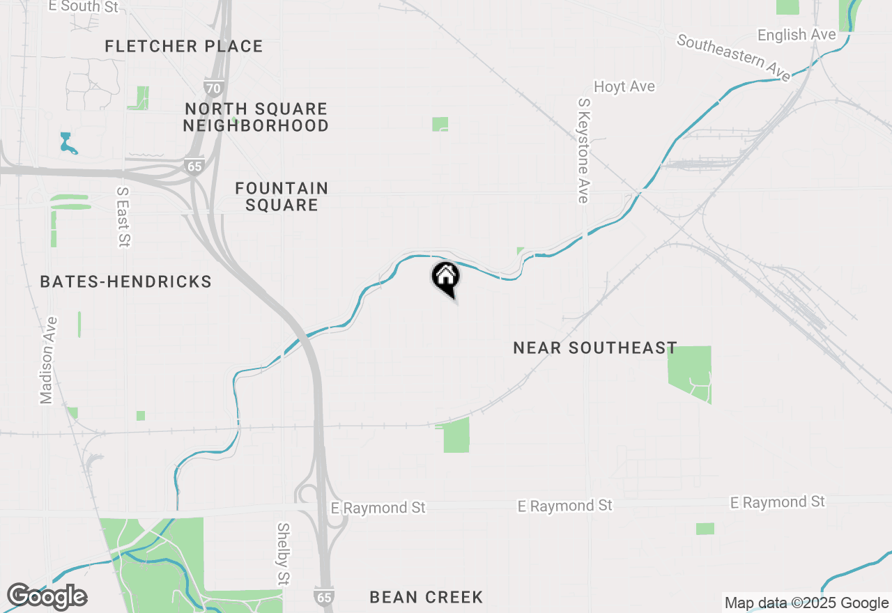 Map of 1510 Asbury Street, Indianapolis, IN 46203