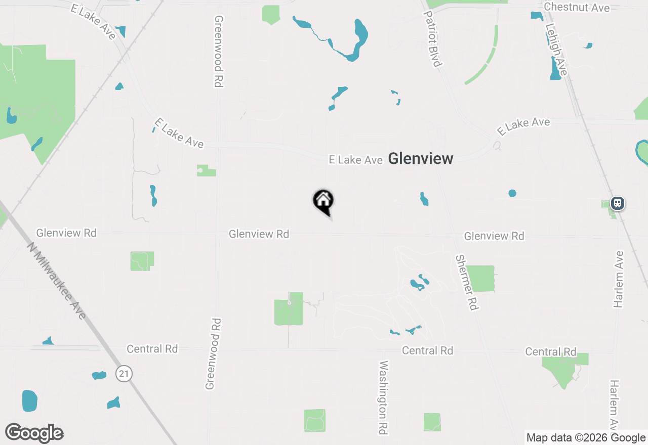 Map of 1024 Prairie Lawn Road, Glenview, IL 60025