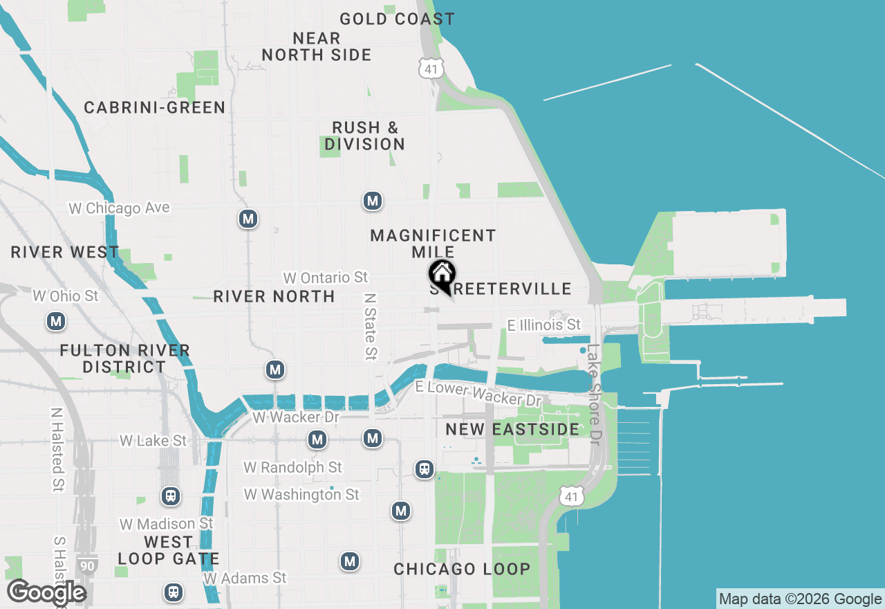 Map of 535 N Michigan Avenue #2403, Chicago, IL 60611