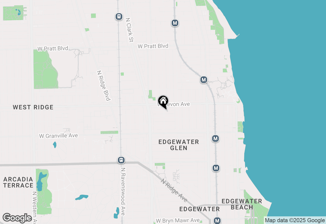 Map of 1501 W Highland Avenue #CH, Chicago, IL 60660