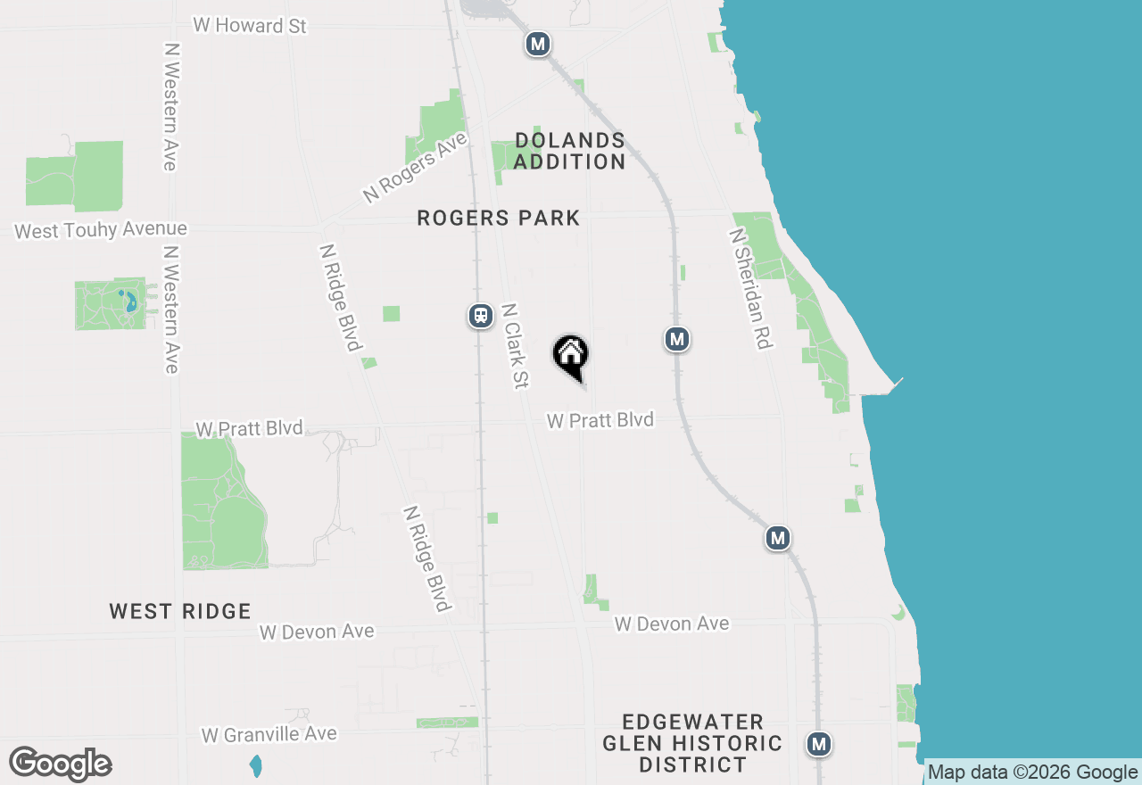Map of 1627 W Farwell Avenue #2N, Chicago, IL 60626