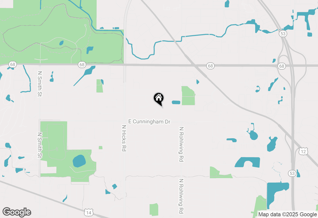 Map of 632 E Delgado Drive, Palatine, IL 60074