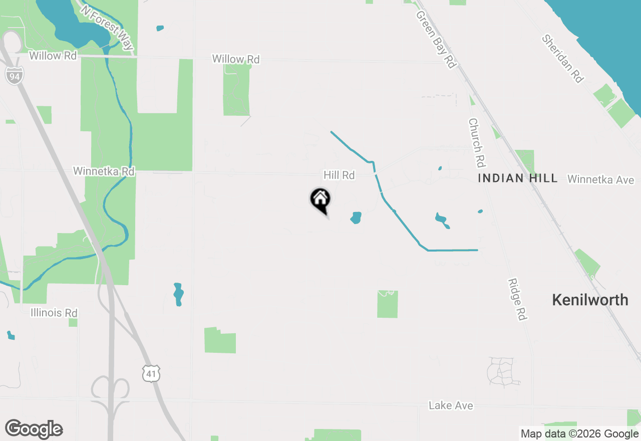 Map of 45 Indian Hill Road, Winnetka, IL 60093