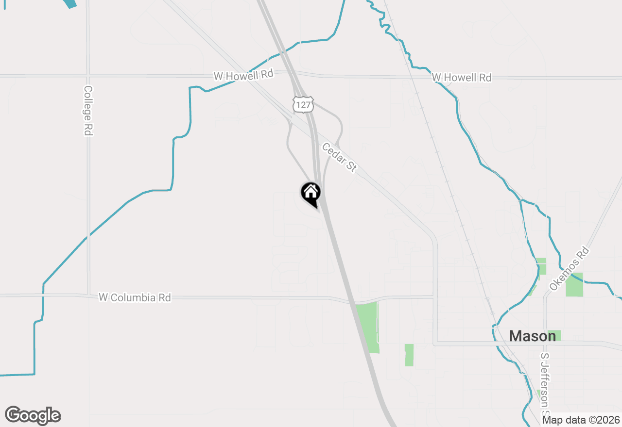 Map of 323 Oak Ridge Street, Mason, MI 48854
