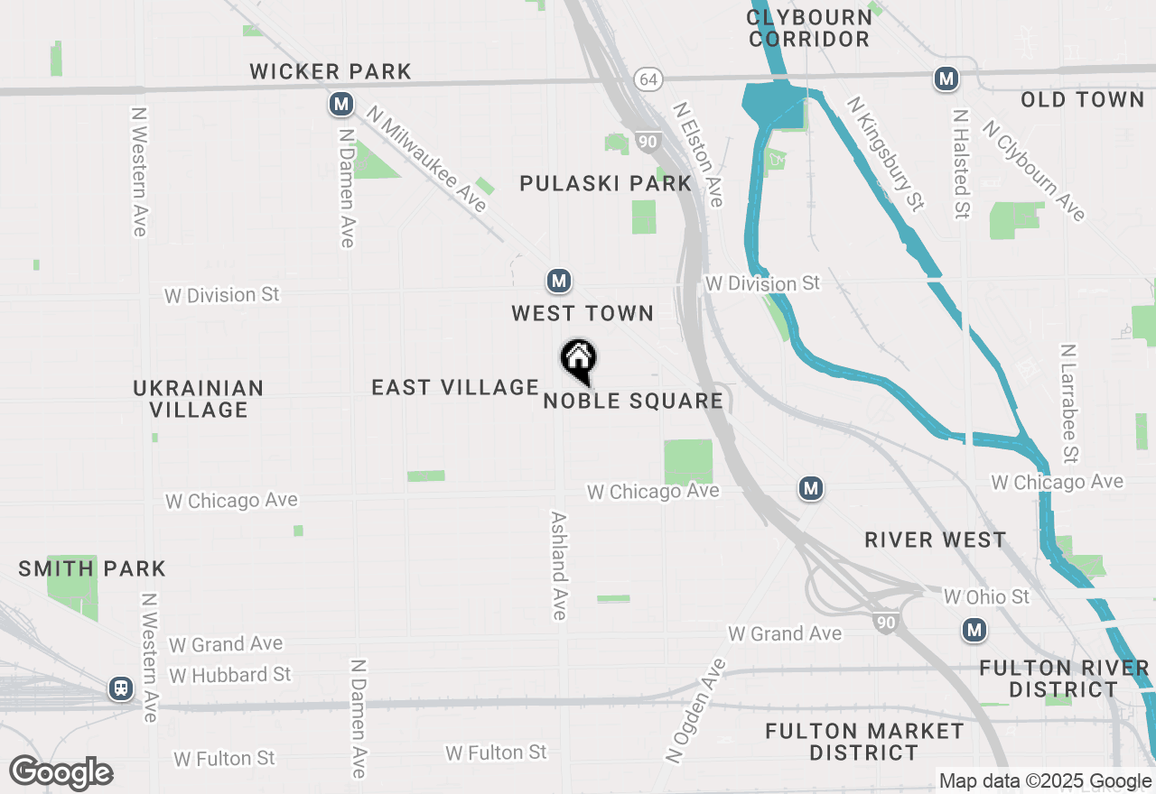 Map of 1537 W Augusta Boulevard #3F, Chicago, IL 60642