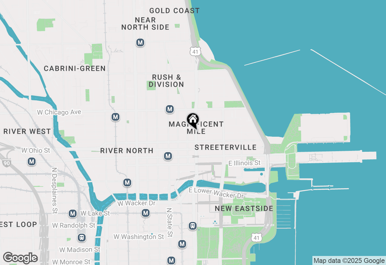 Map of 118 E Erie Street #24D, Chicago, IL 60611