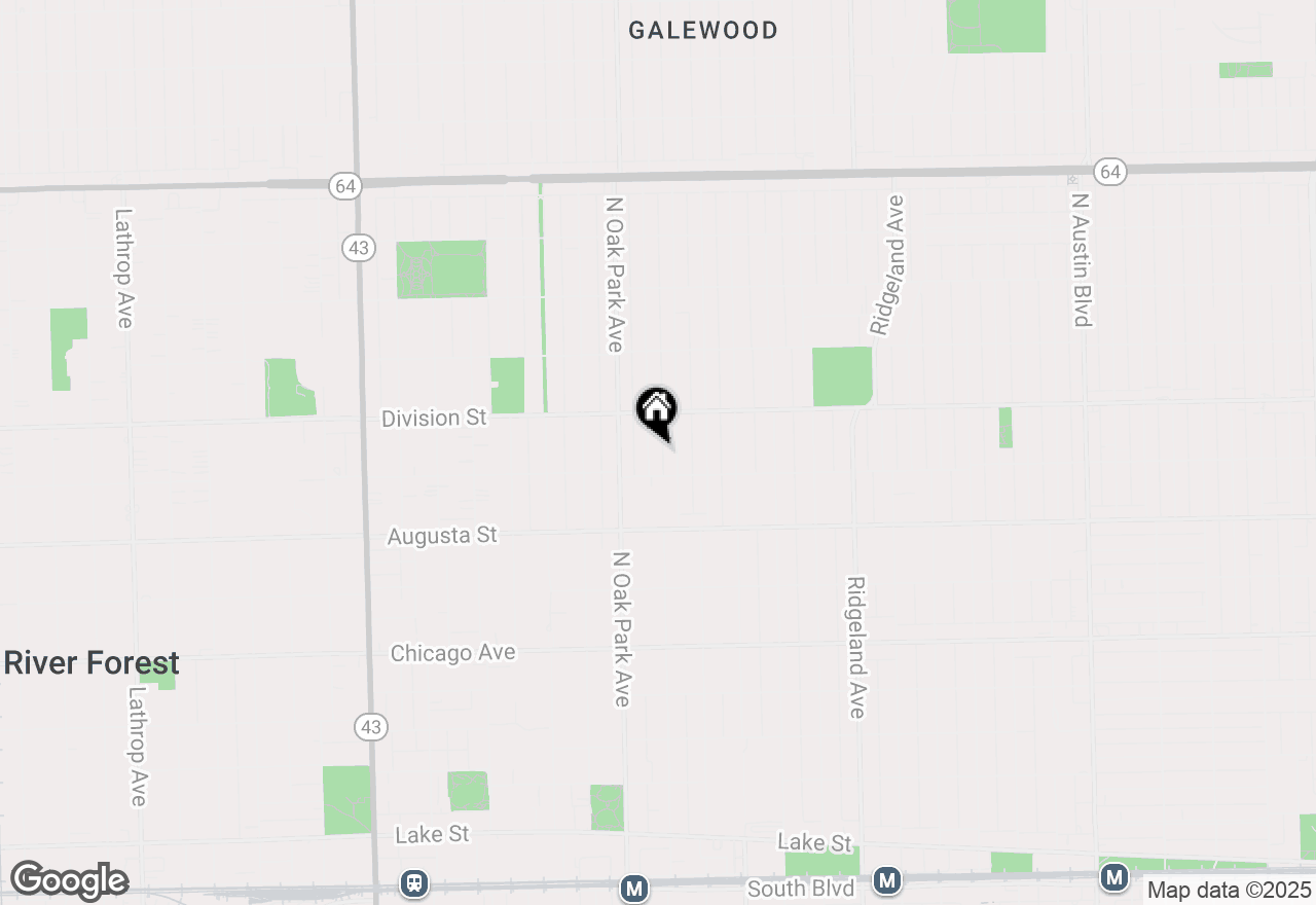 Map of 818 N Euclid Avenue, Oak Park, IL 60302