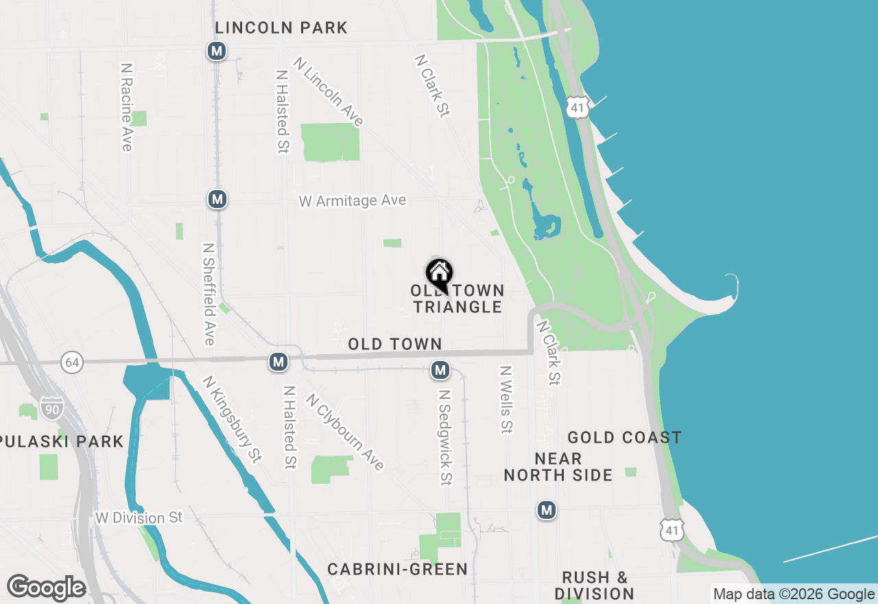 Map of 1718 N Sedgwick Street, Chicago, IL 60614