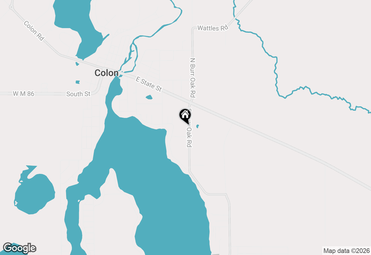 Map of 475 S Burr Oak Road, Colon, MI 49040