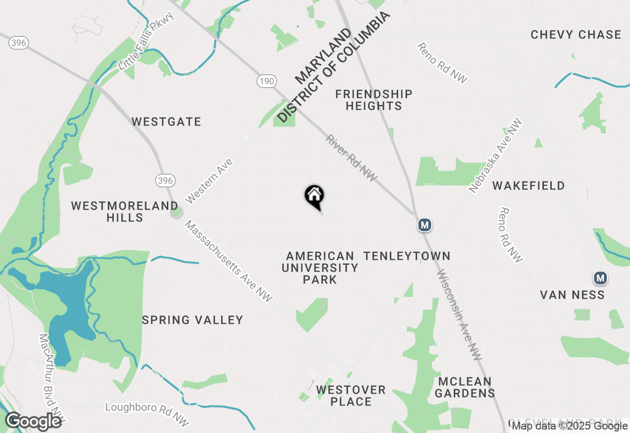 Map of 4516 45th Street Nw, Washington, DC 20016