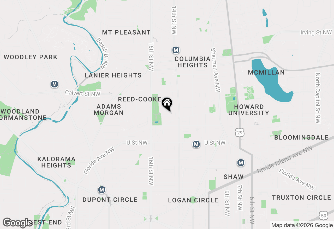 Map of 1451 Belmont Street Nw #225, Washington, DC 20009