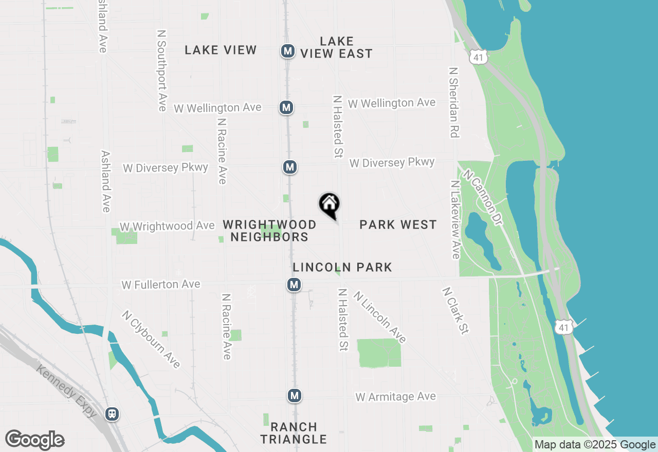 Map of 821 W Wrightwood Avenue #3, Chicago, IL 60614