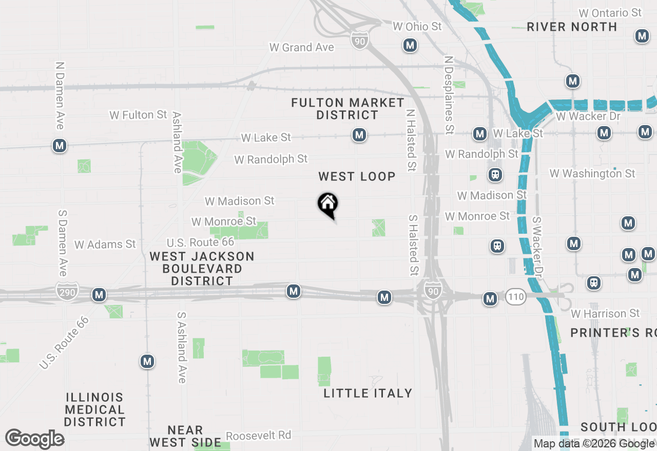 Map of 111 S Aberdeen Street, Chicago, IL 60607