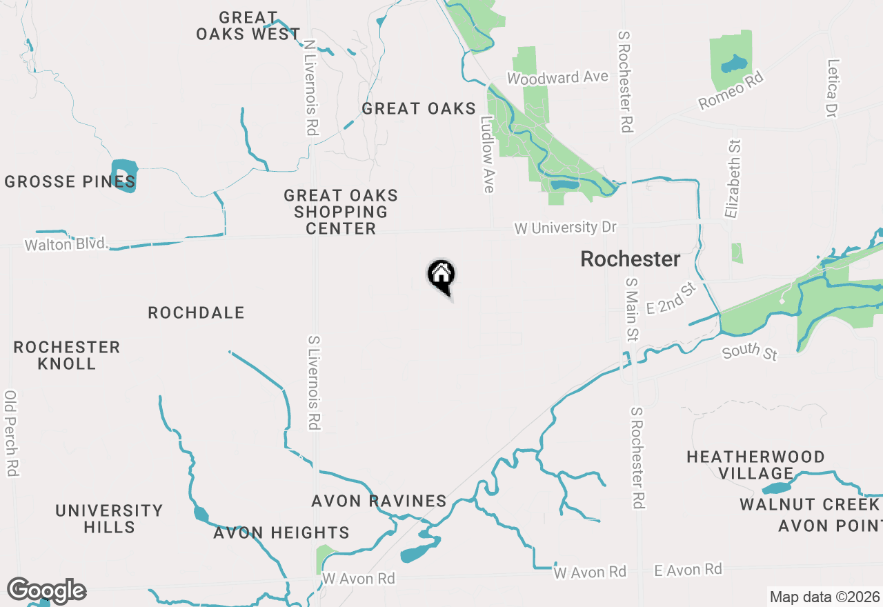 Map of 932 Roselawn Drive, Rochester, MI 48307