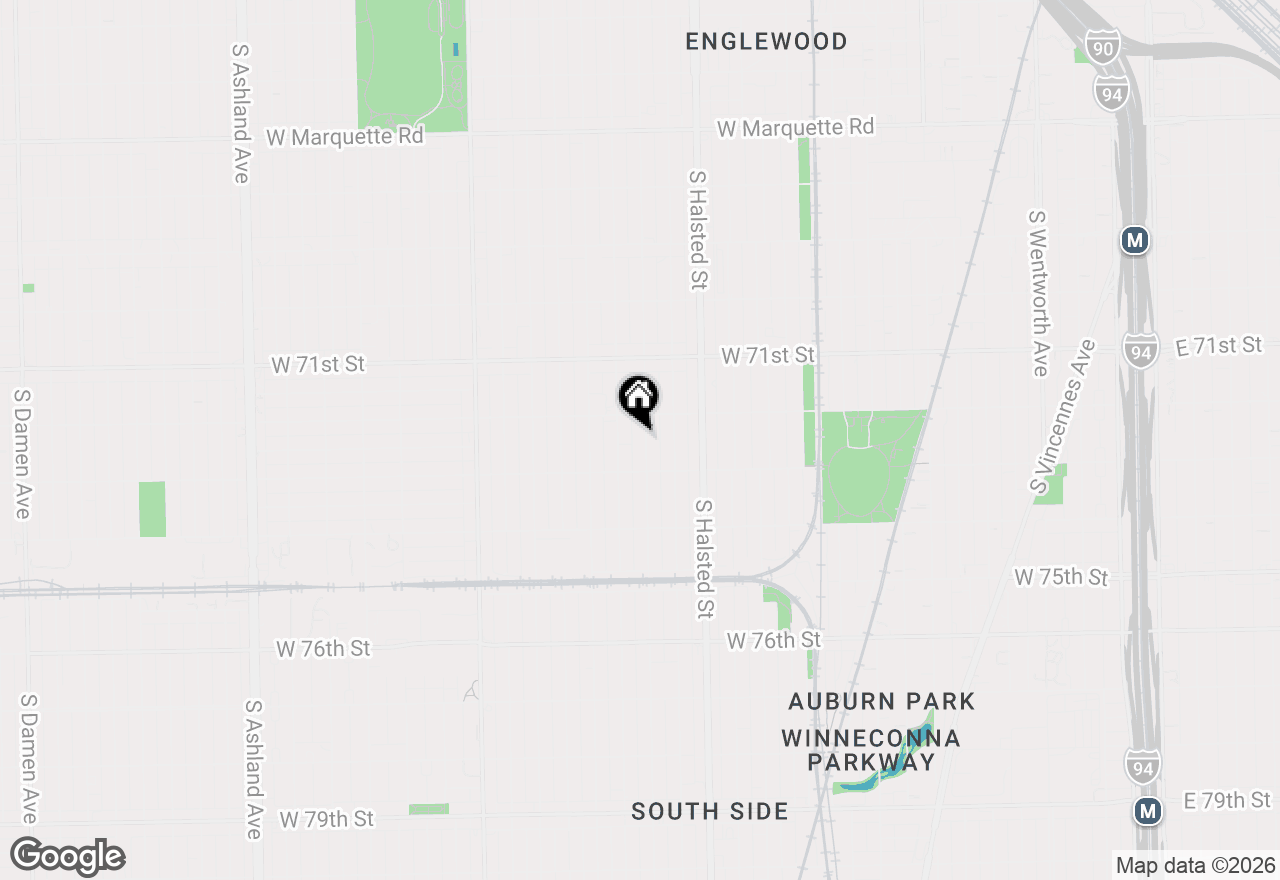 Map of 7226 S Peoria Street, Chicago, IL 60621