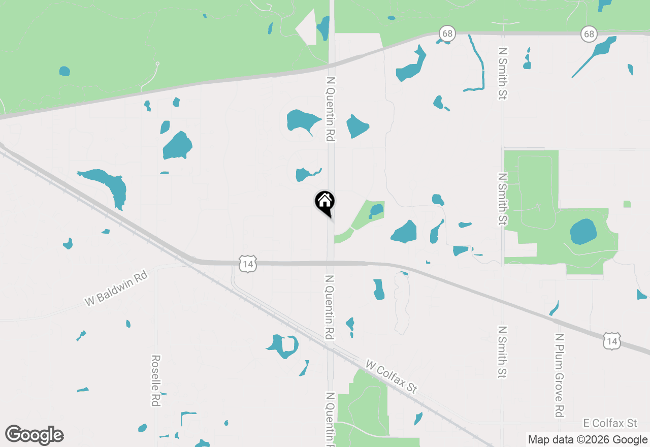 Map of 884 N Quentin Road, Palatine, IL 60067