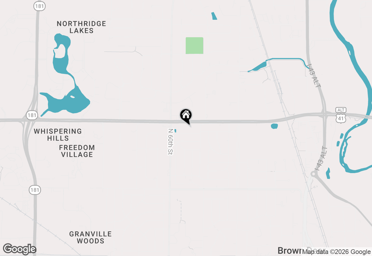 Map of 5625 W Brown Deer Rd #213, Brown Deer, WI 53223