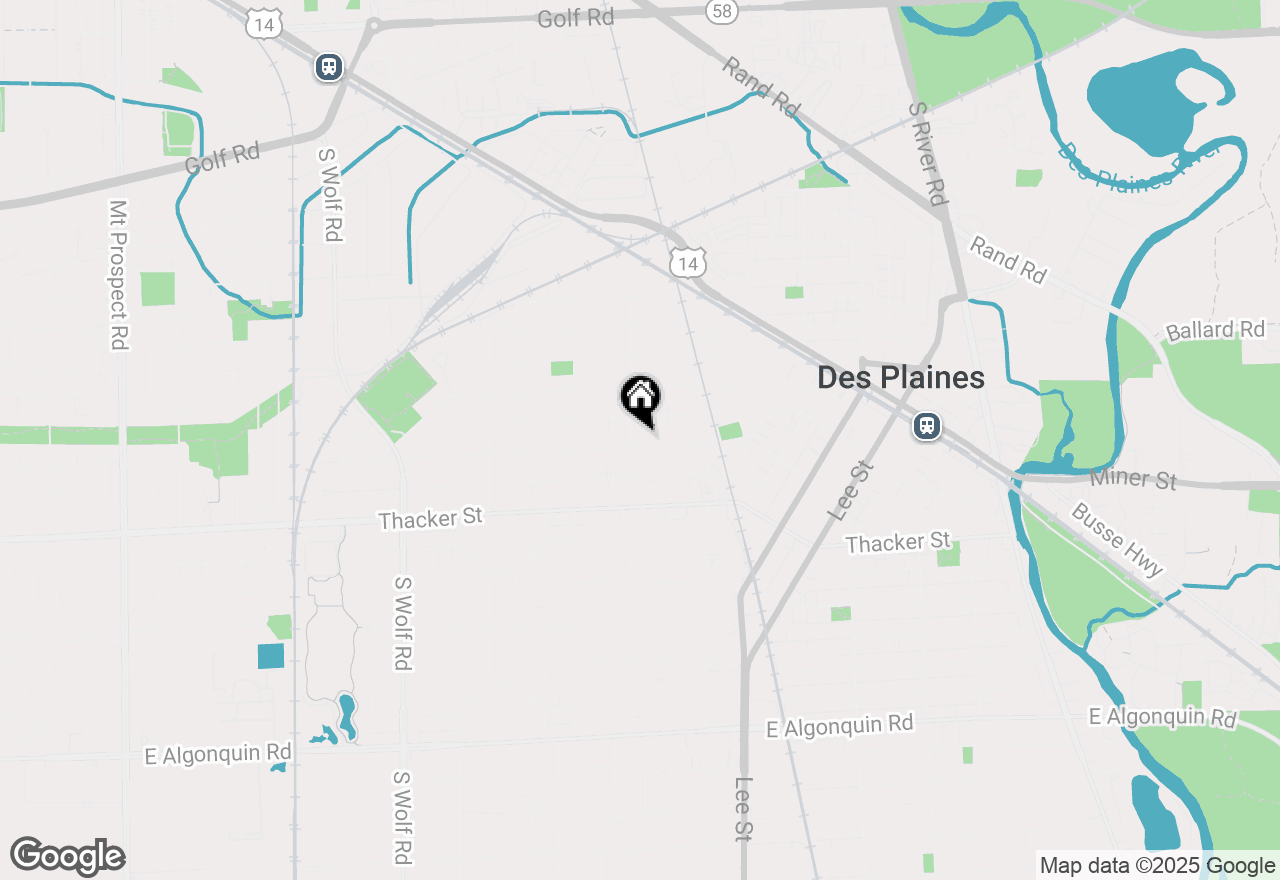 Map of 1014 E Prairie Avenue #2RW, Des Plaines, IL 60016