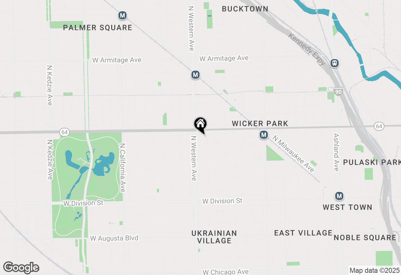 Map of 1534 N Claremont Avenue #GDN, Chicago, IL 60622