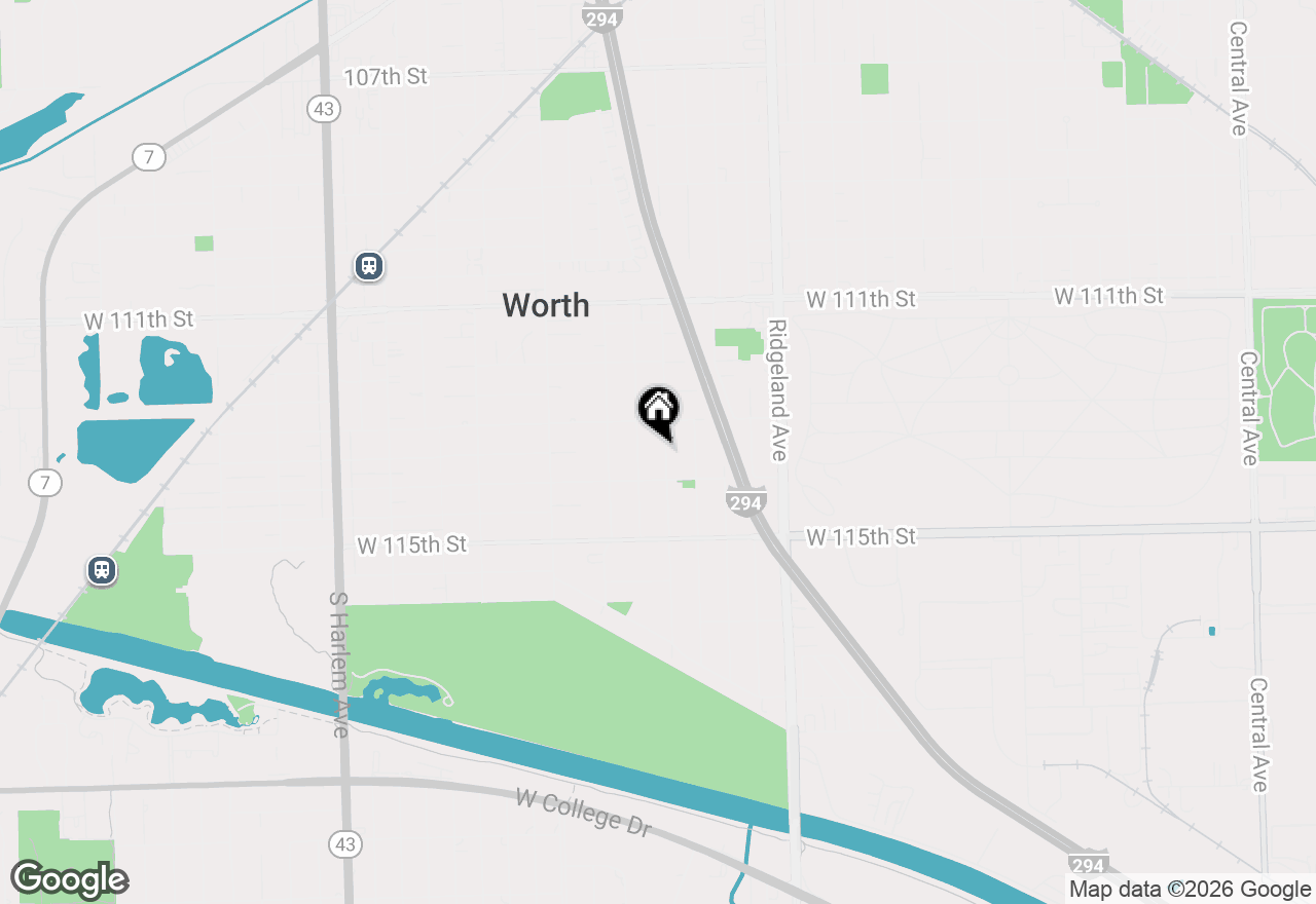 Map of 11326 S Nashville Avenue, Worth, IL 60482