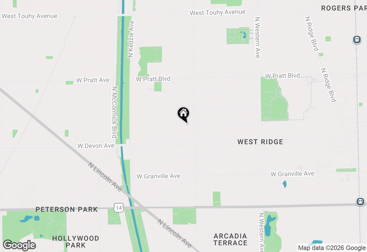 Map of 2840 W Arthur Street #2W, Chicago, IL 60645