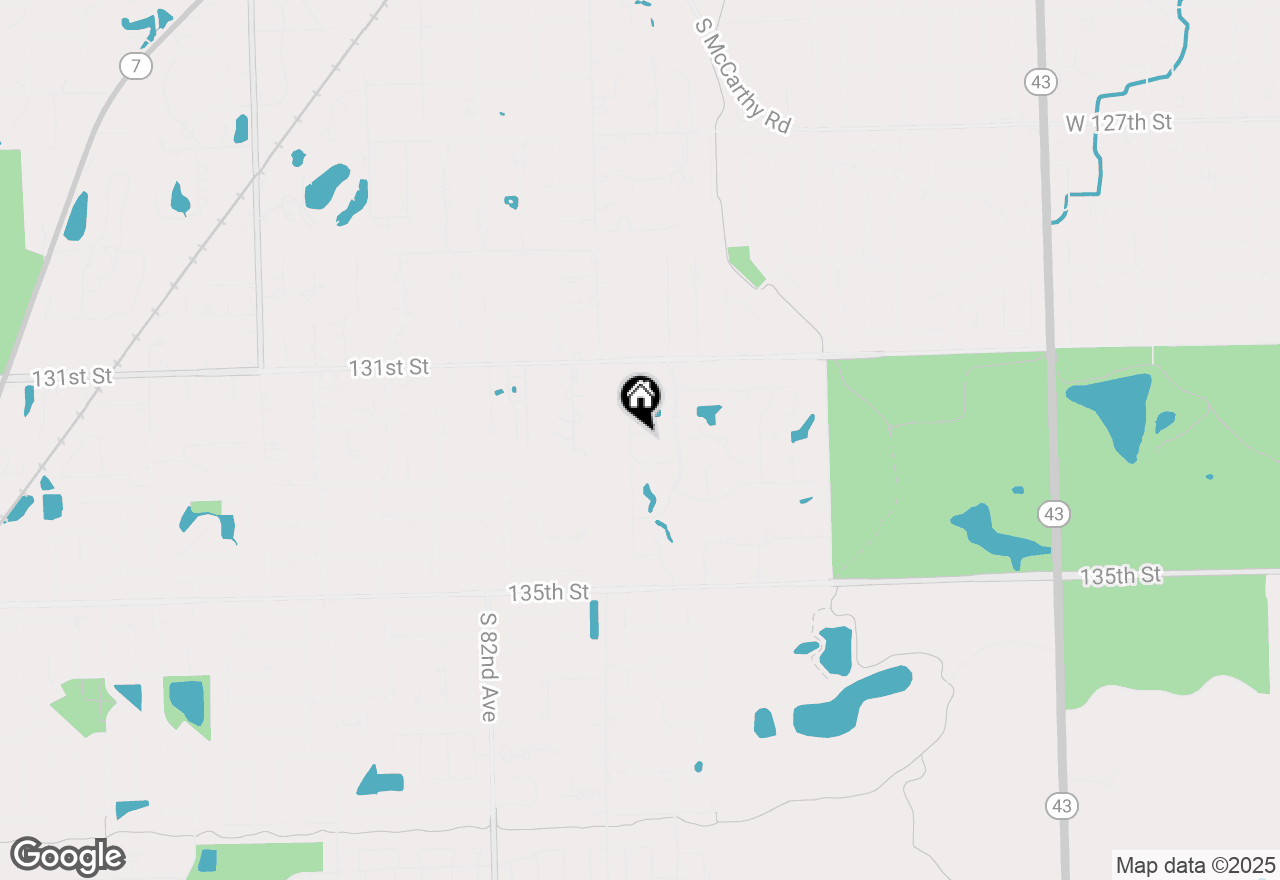 Map of 7939 W Lakeview Court #1B, Palos Heights, IL 60463