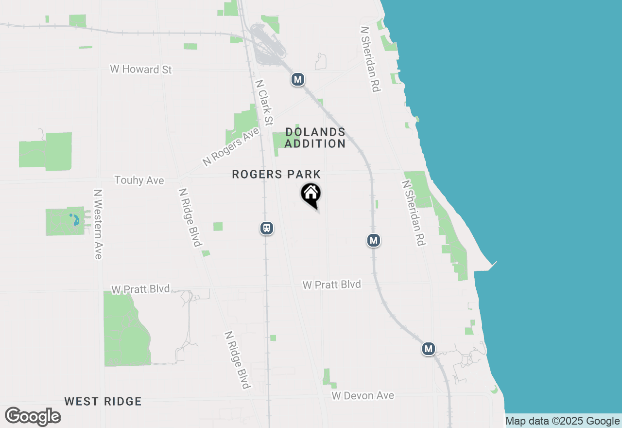 Map of 1629 W Greenleaf Avenue #402, Chicago, IL 60626