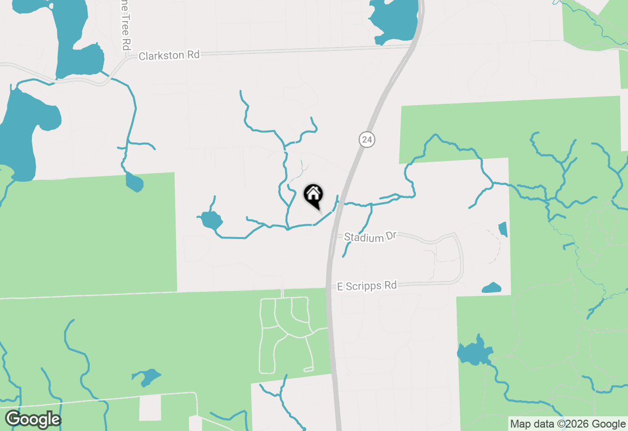 Map of 242 Barrington Circle, Lake Orion, MI 48360